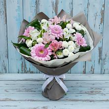 Букет цветов из:  Герберы, Альстромерии и Хризантемы в Галиче