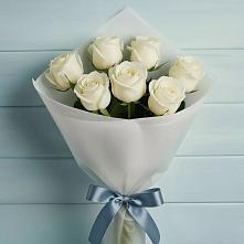 Букет 7 Белых роз Эдлесс Лав в Галиче