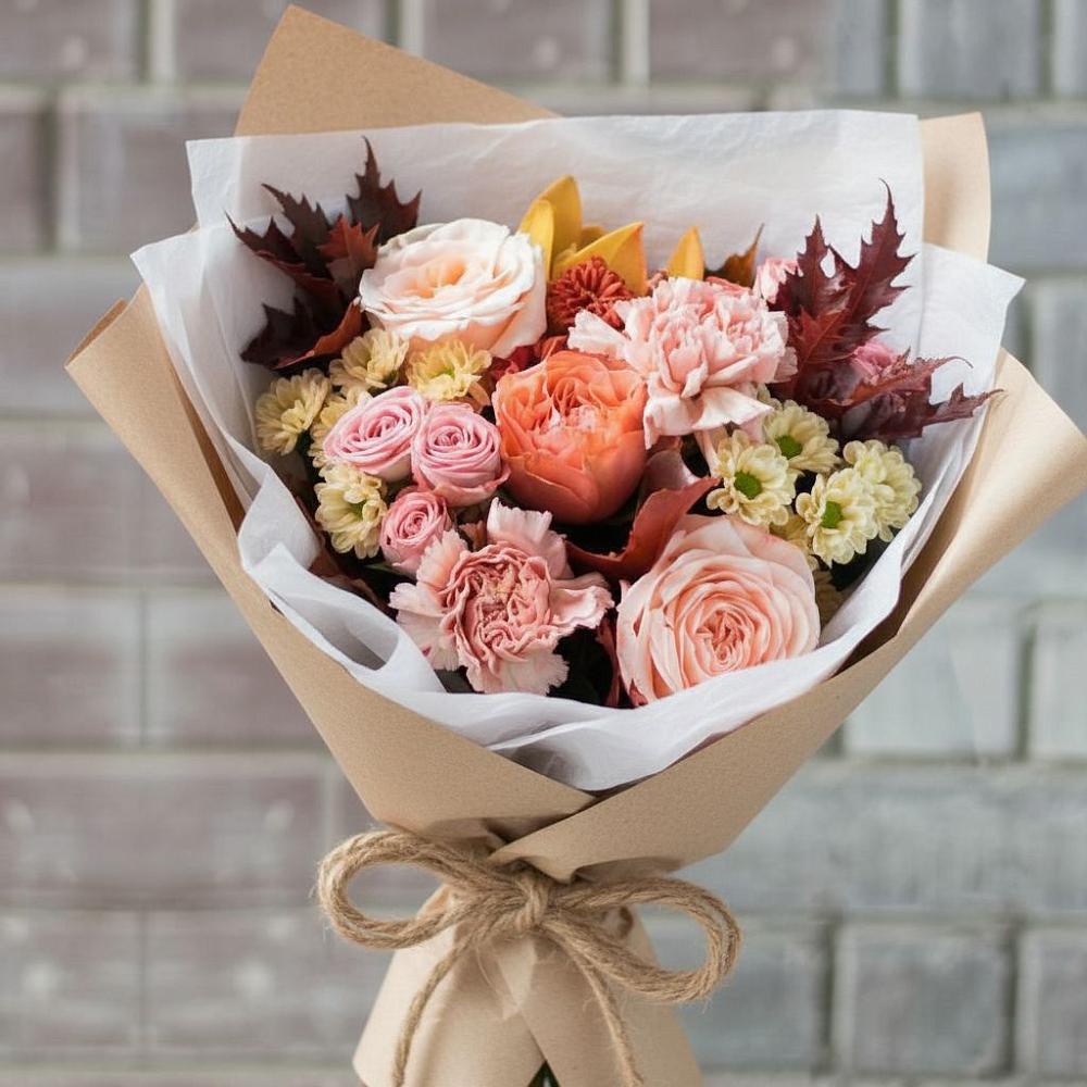 Букет цветов из: Гвоздики, Хризантемы и Розы в Галиче