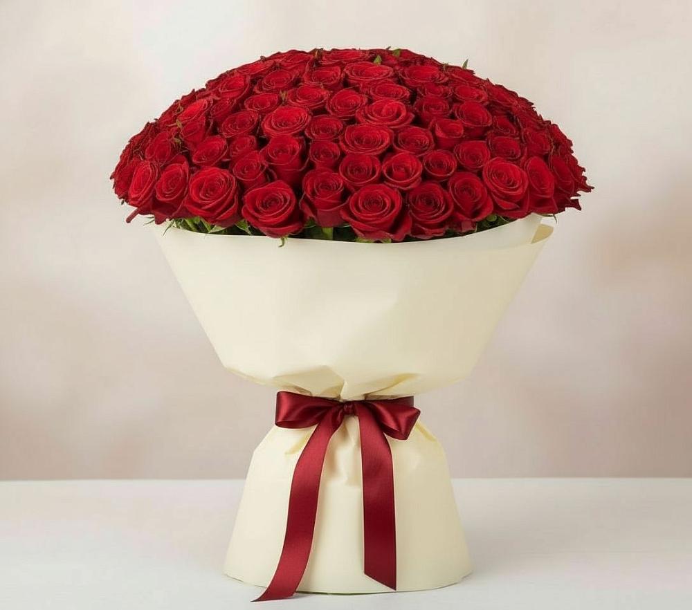 Букет 101 Красная роза Милано в Галиче