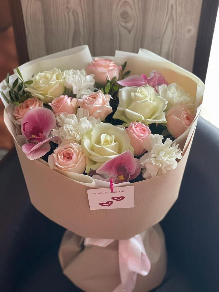 Букет цветов из: Орхидеи, Розы и Гвоздики в Галиче