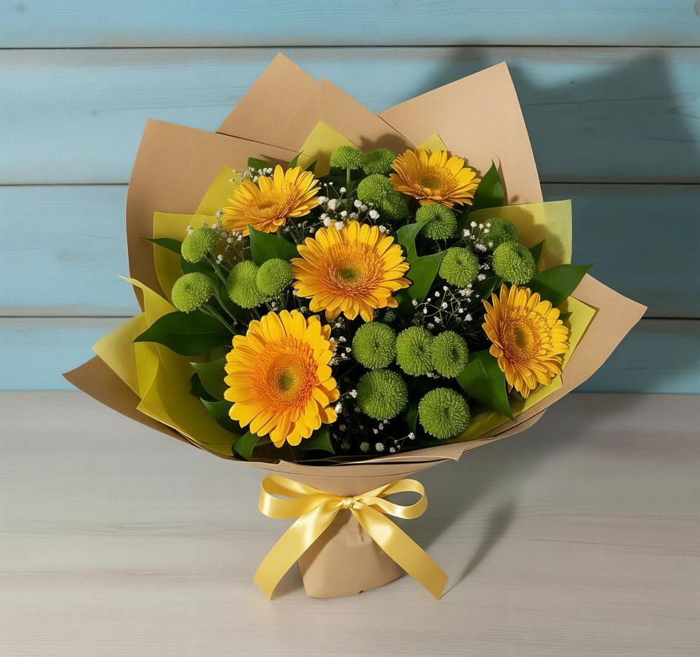 Букет цветов из: Герберы и Хризантемы в Галиче
