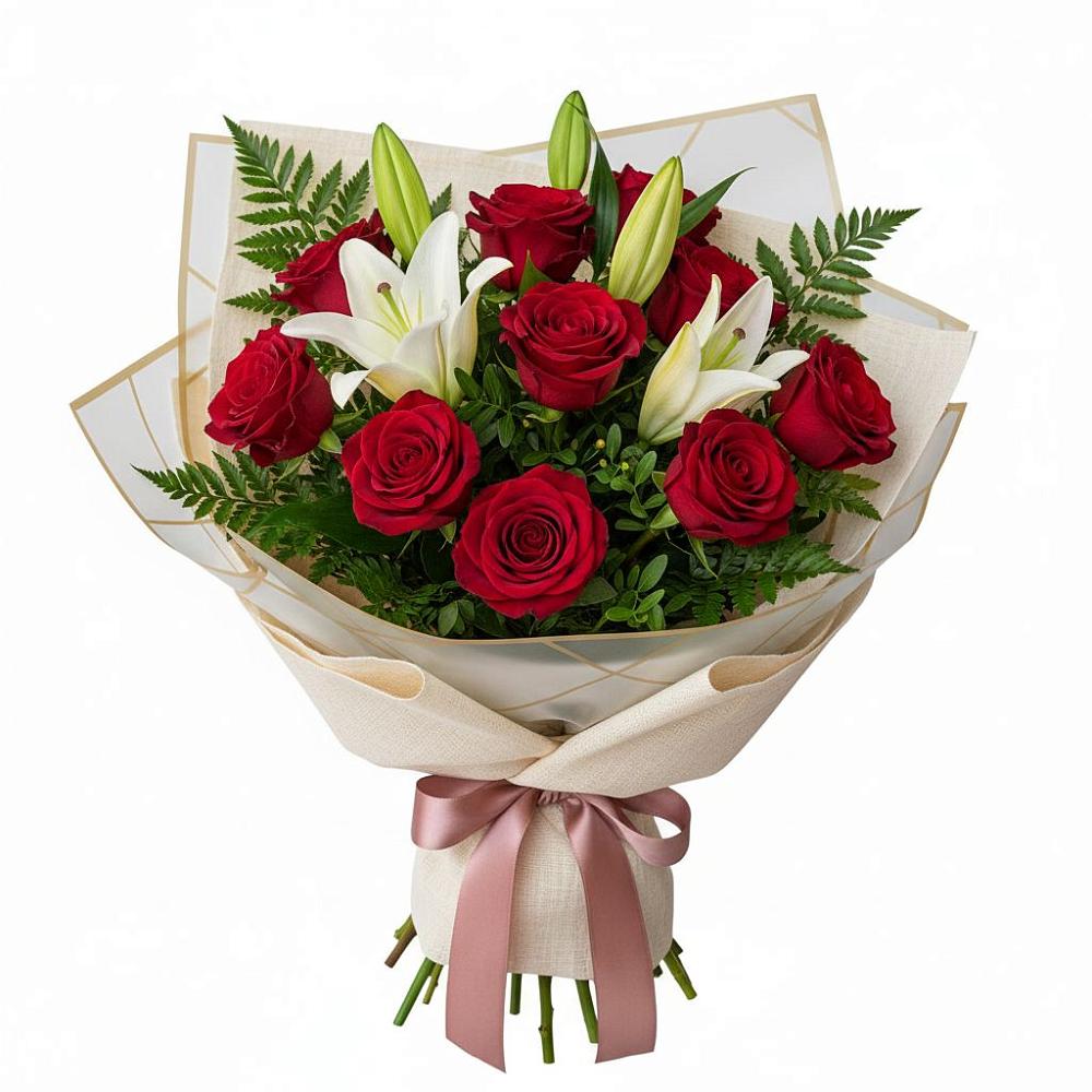 Букет цветов из: Лилии и Розы в Галиче