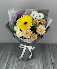 Букет цветов из:  Розы, Герберы и Хризантемы в Галиче