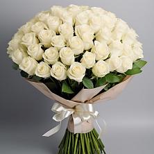 Букет 101 беля роза Белоснежка в Галиче