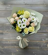 Букет цветов из:  Альстромерии, Розы и Хризантемы в Галиче