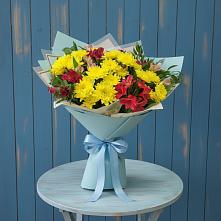Букет цветов из:  Альстромерии и Хризантемы в Галиче