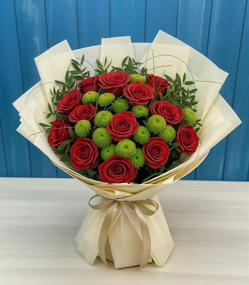 Букет цветов из: Розы и Хризантемы в Галиче